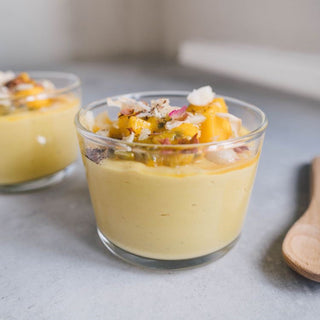 Mango and coconut mousse