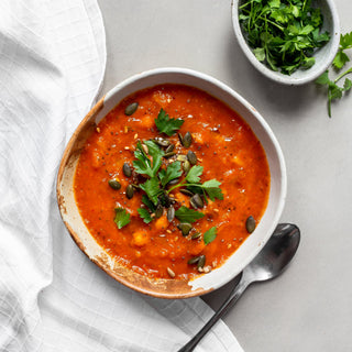 roasted tomato and chickpea soup